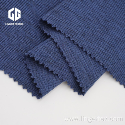 CVC Space Dyed Elastane Rib Fabric For Sleeve
